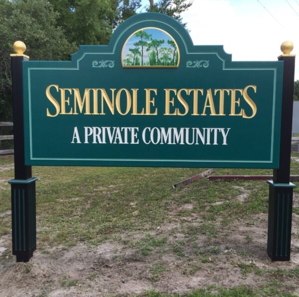 Dimensional carved composite sign by Skywatch Signs