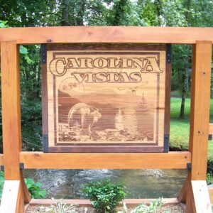 Custom Signage – laser-wood-sign by Skywatch Signs.