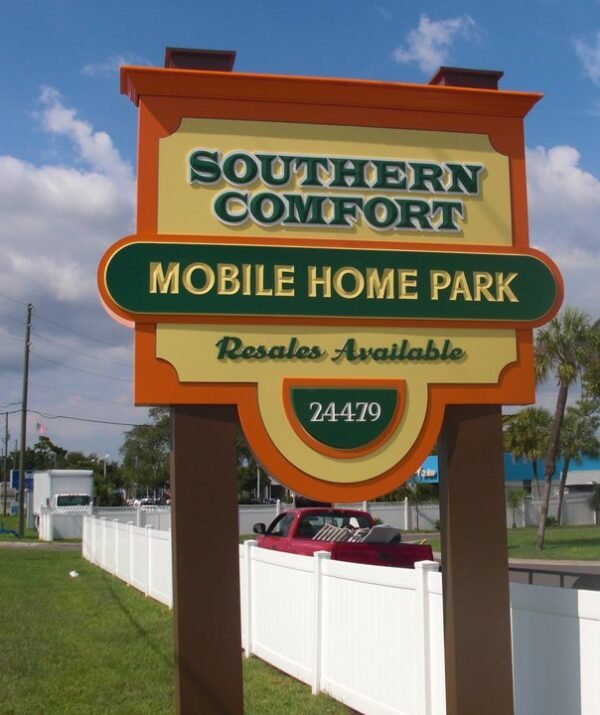Custom Signage – Southern Comfort Mobile Home Park by Skywatch Signs