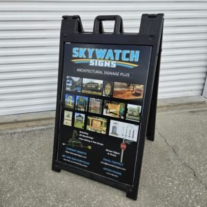 Custom Signage–a-frame-signs by Skywatch Signs.