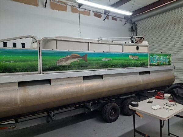 Custom Signage – boat-wrap by Skywatch Signs.