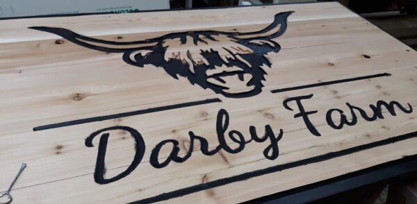 Custom Signage – carved-wood-sign by Skywatch Signs.