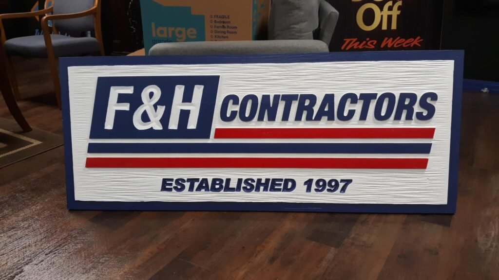 Custom Signage – carved-wood-sign by Skywatch Signs.