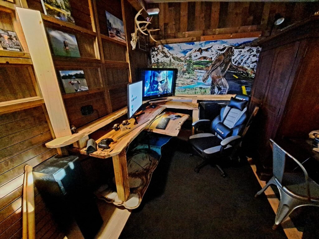 Custom Signage – computer-desk-wood-custom by Skywatch Signs.