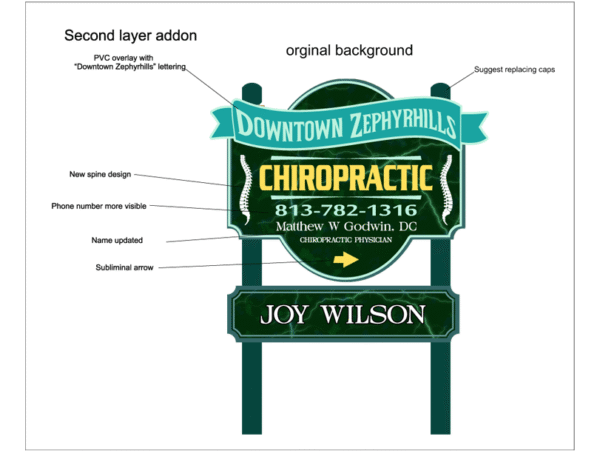 Custom Signage–dentist-chiropractic-office-signs by Skywatch Signs.