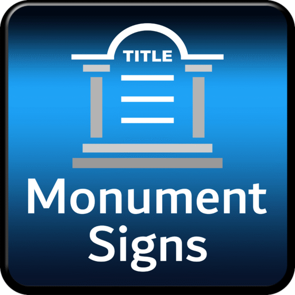 Blue icon of a delivery truck with magnetic sign – represents custom vehicle magnets.