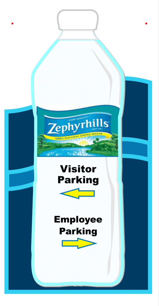 Custom Signage–promotional-parking-signs by Skywatch Signs.