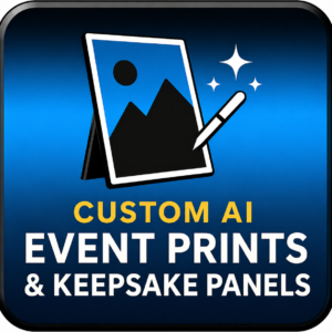 Custom AI event prints and keepsake panels product icon by Skywatch Signs for weddings, graduations, memorials, birthdays, and personalized display boards